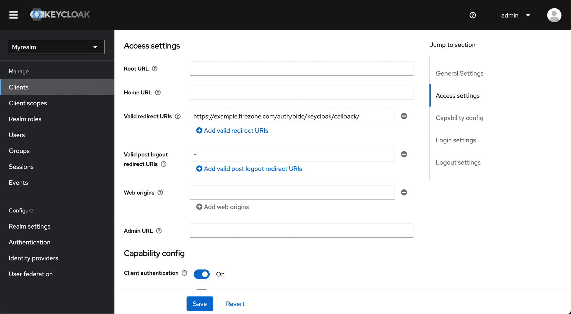 firezone access settings